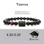 Zodiac Sign Agate Protection Wealth Love Bracelet