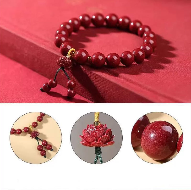Cinnabar Lotus Peace Bracelet