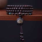 Consecrated Blood Sandalwood 108 mala beads for deep focus and cognitive clarity.