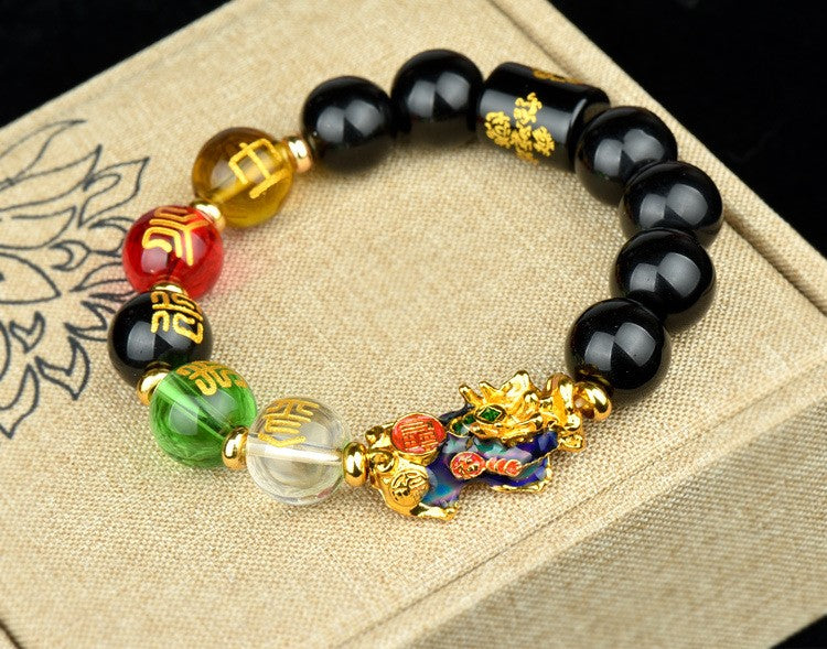 Wealth-Attracting Pixiu Five-Route Caishen Energy Bracelet | Feng Shui