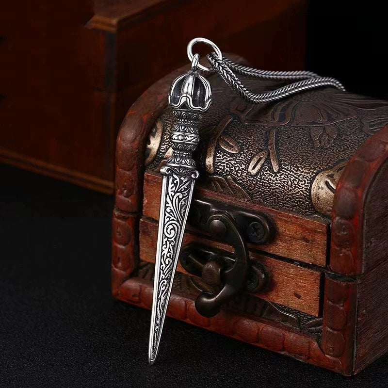 Tibetan Vajra Dorje Pendant | Buddhist Spiritual Protection Jewelry