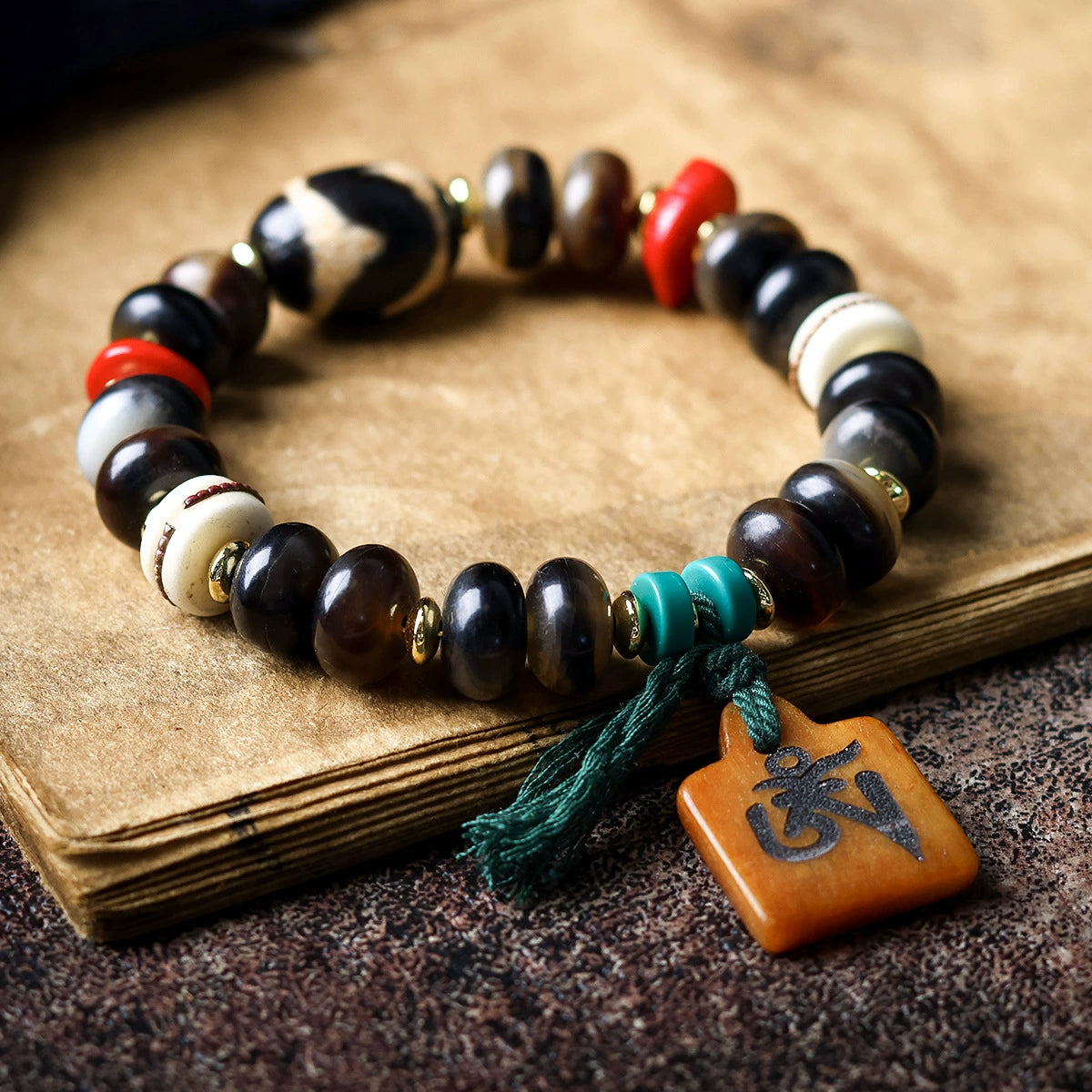 Blessed Tibetan Tortoise Bead Protection Bracelet | Natural Sandalwood