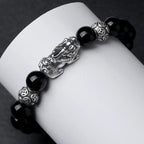 Wealth Guardian · Obsidian Pixiu Bracelet