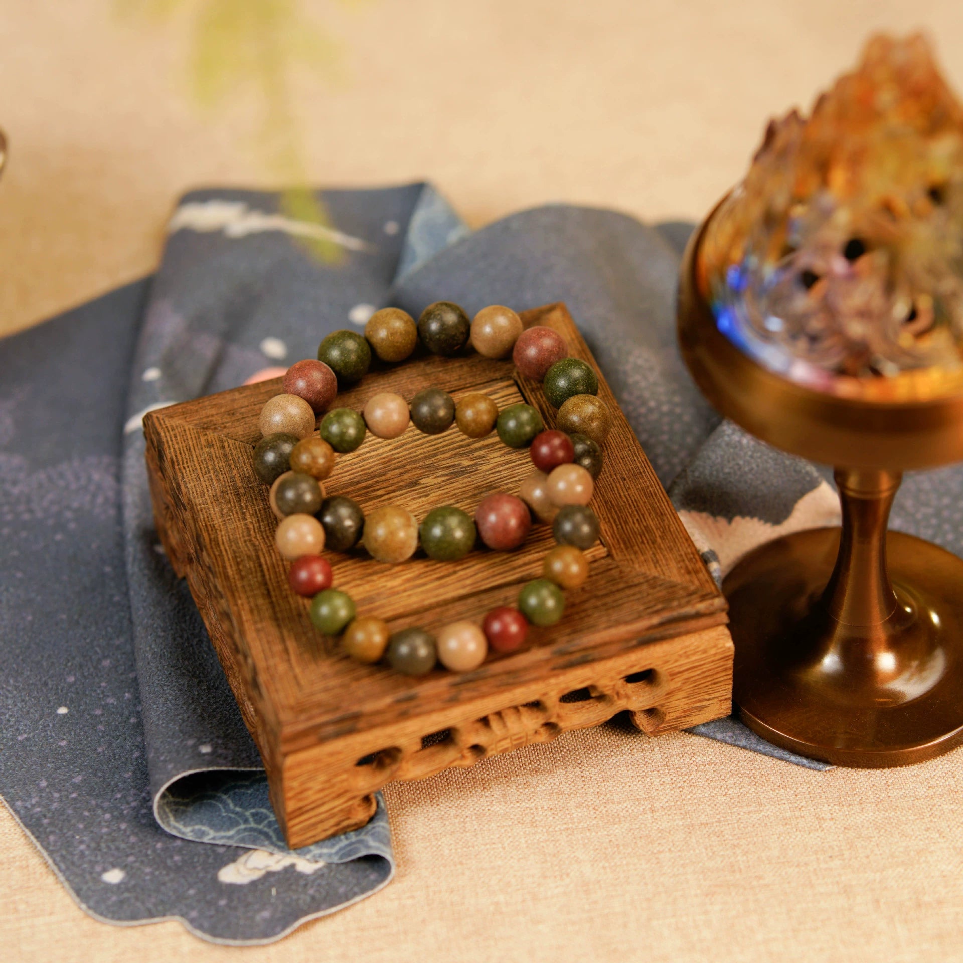 Natural TCM Herbal Incense Bead Bracelet