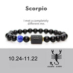 Zodiac Sign Agate Protection Wealth Love Bracelet