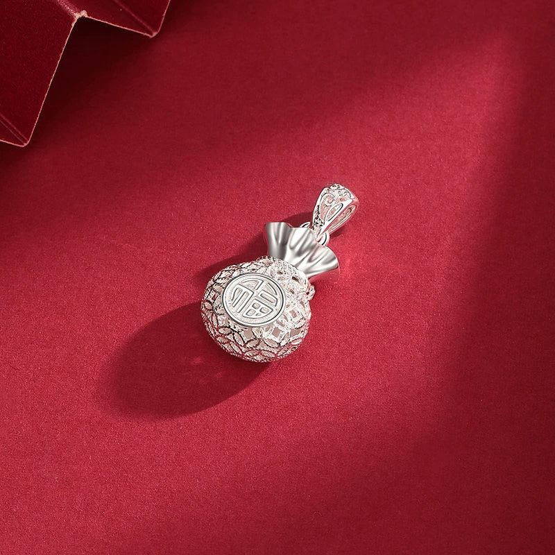Silver Blessing Bag Activation Necklace | 925 Sterling Silver Fu