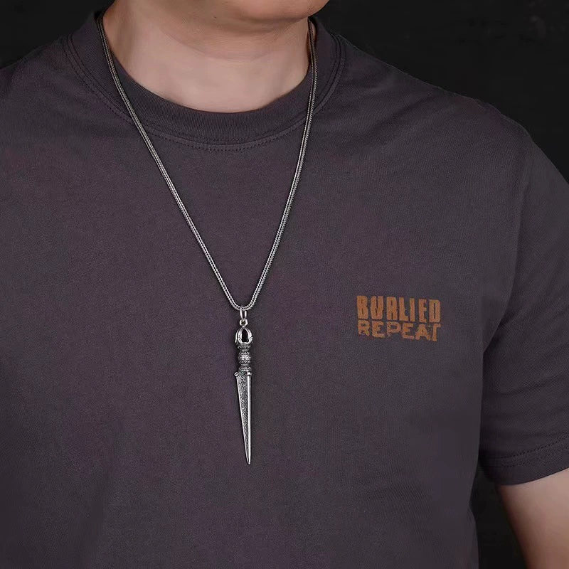 Tibetan Vajra Dorje Pendant | Buddhist Spiritual Protection Jewelry