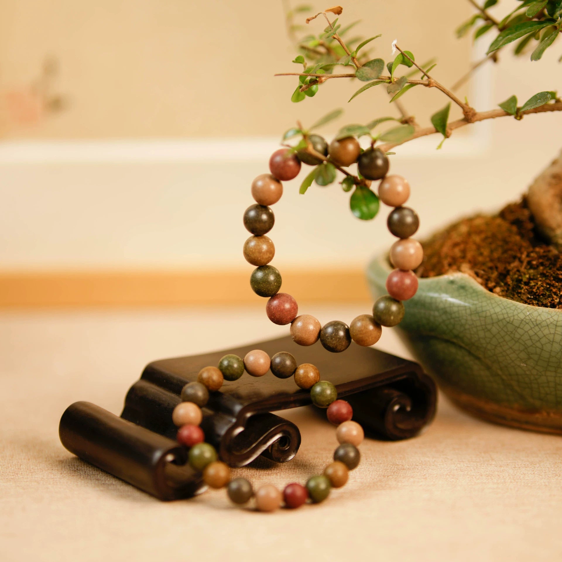 Natural TCM Herbal Incense Bead Bracelet