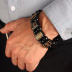 Blessed Black Obsidian Six-Syllable Mantra Protection Bracelet | Natural