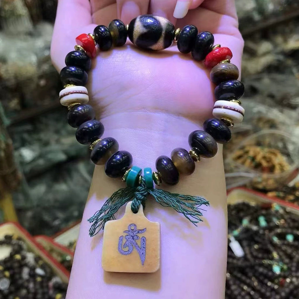 Blessed Tibetan Tortoise Bead Protection Bracelet | Natural Sandalwood