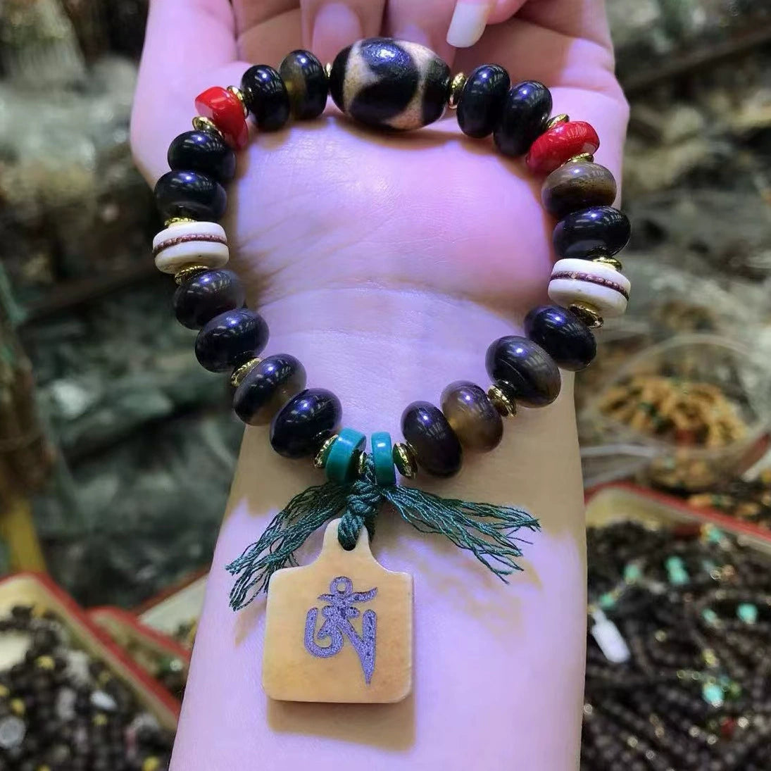 Blessed Tibetan Tortoise Bead Protection Bracelet | Natural Sandalwood