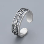 Taoist Talisman Silver Protection Ring | 925 Sterling Silver Feng Shui