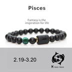 Zodiac Sign Agate Protection Wealth Love Bracelet