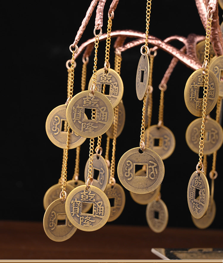 Feng Shui Copper Money Tree Display | Wealth Prosperity Ornament