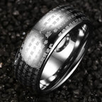 Rotating Heart Sutra Taoist Energy Activation Ring | Titanium Steel