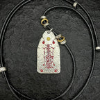 Evil Ward Protection Pendant - Dual-Sided Hammered Silver Talisman