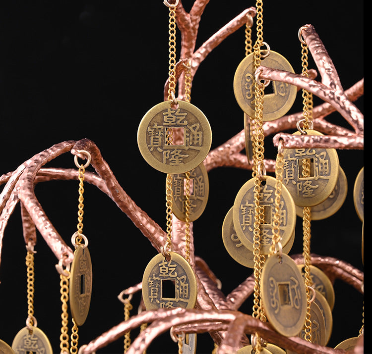 Feng Shui Copper Money Tree Display | Wealth Prosperity Ornament