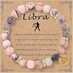 Zodiac Romance Pink Zebra Astrology Love Bracelet