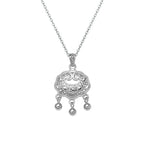 Taiji Aura Eastern Peace Lock Energy Pendant | Sterling Silver Fu
