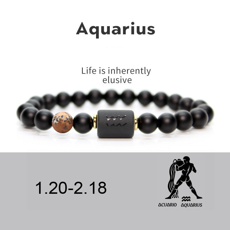 Zodiac Sign Agate Protection Wealth Love Bracelet