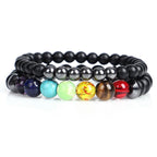 7 Chakra Amethyst Tiger Eye Bracelet | Energy Healing Jewelry