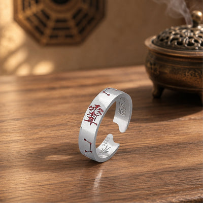 Taoist Seven Star Beidou Fortune Ring | KaiGuang Blessed Protection