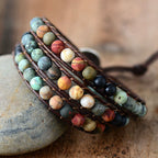 Matte Stone Energy Bracelet | 3-Layer Natural Gemstone Protection