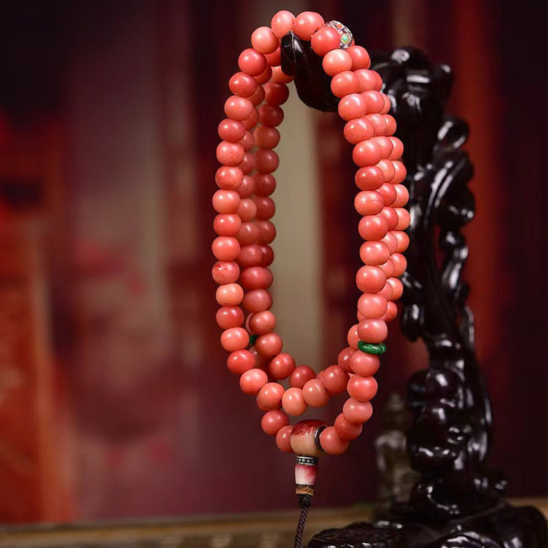 Tibetan Full-Blood Camel Bone Prayer Beads - Adai Guru Bead