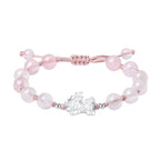 Baiyun Temple Silver Pixiu Rose Quartz Prosperity Bracelet | Wealth