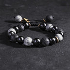 Volcanic Obsidian Protection Healing Energy Bracelet