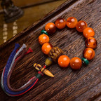 Natural Golden Agate Vintage Unisex Bracelet