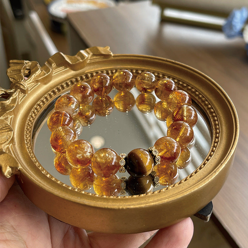 Money Magnetism Golden Crystal Fortune Attraction Bracelet