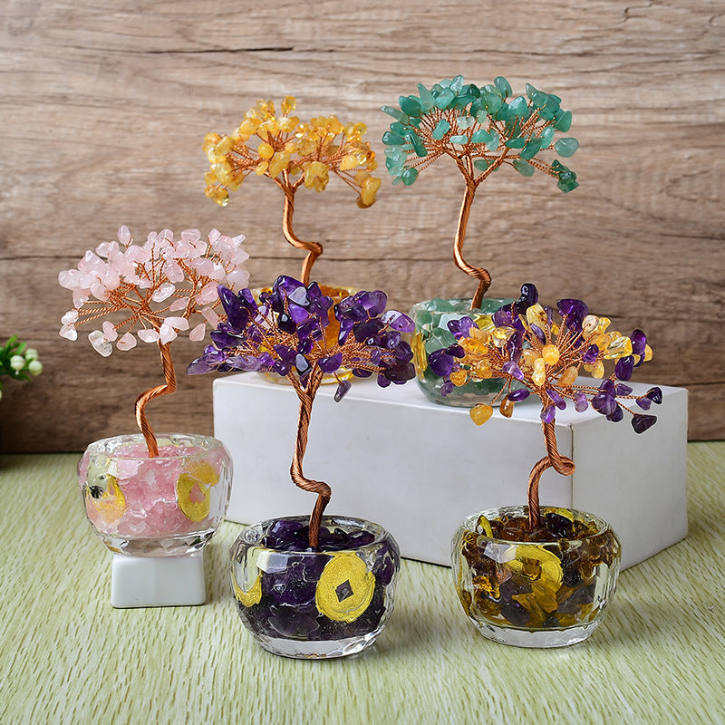 Multicolor Crystal Life Tree Feng Shui Ornament