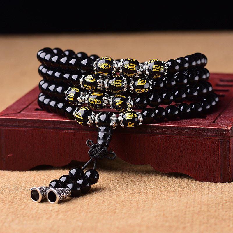 Protection Black Obsidian Energy Shield Bracelet