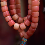 Tibetan Half-Blood Camel Bone Barrel Beads Prayer Bracelet