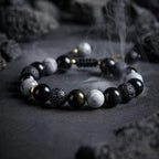 Volcanic Obsidian Protection Healing Energy Bracelet