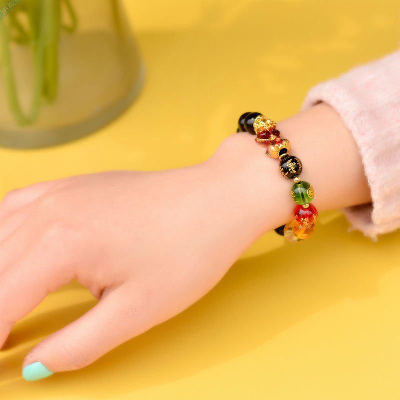 Wealth-Attracting Pixiu Five-Route Caishen Energy Bracelet | Feng Shui