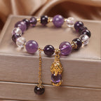 Amethyst Pixiu Protective Energy Bracelet | Gold Plated Guardian