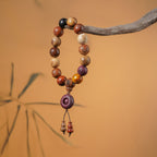Multi Treasure Wood Ten Character Blessing Bracelet