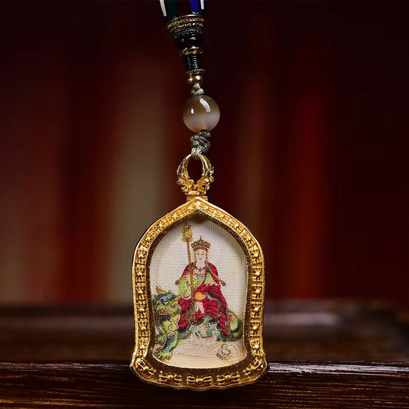 Tibetan Red Agate Prayer Beads - Ksitigarbha Buddha Amulet Necklace