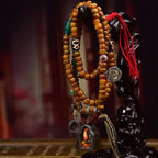 Tibetan Camel Bone Prayer Beads - Thangka Gau Box Turquoise Agate