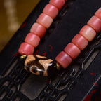 Tibetan Half-Blood Camel Bone Barrel Beads Prayer Bracelet