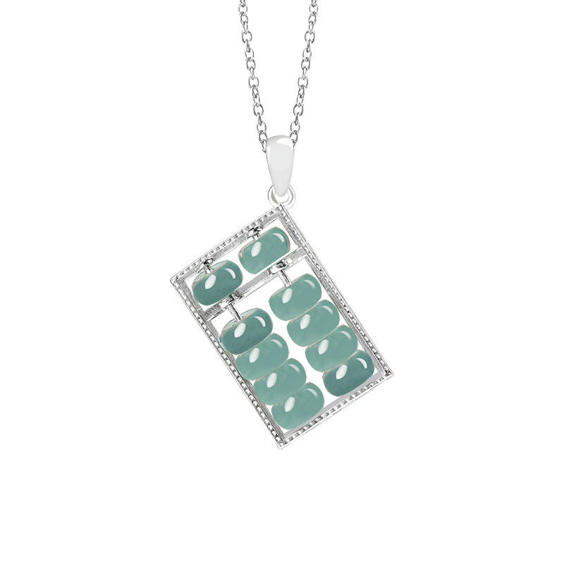 Natural Jade Abacus Pendant | Protection Jewelry