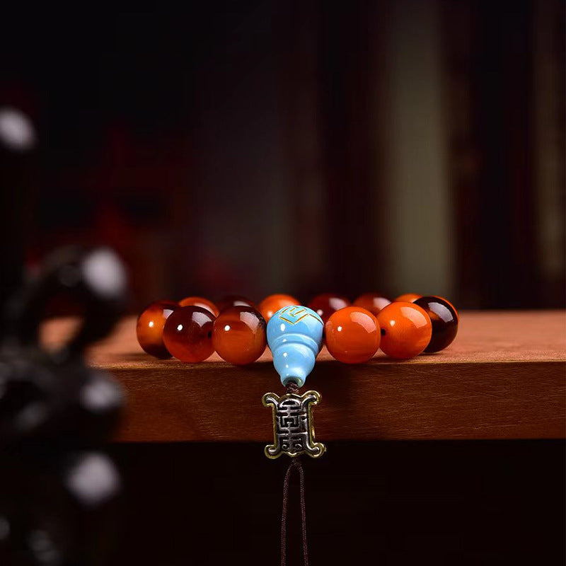 Natural Golden Agate Vintage Unisex Bracelet