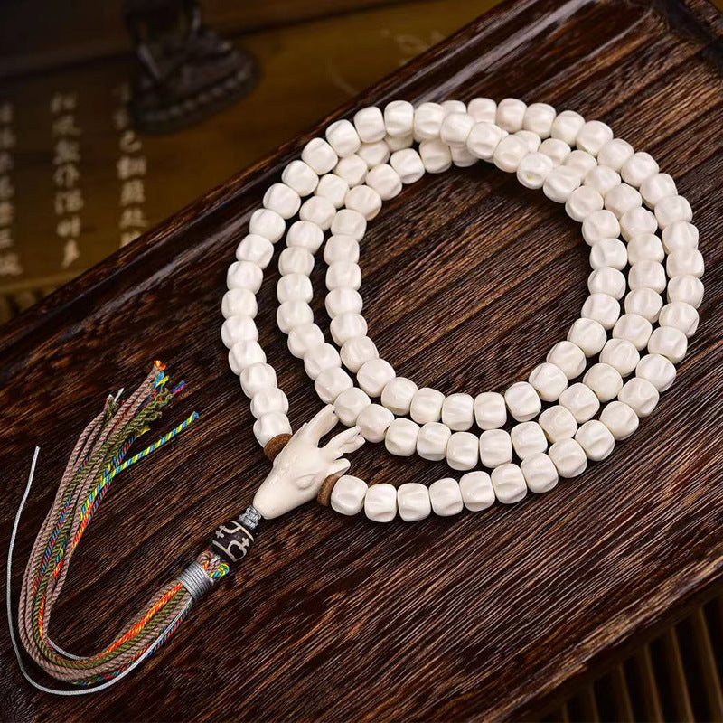 Tibetan Deer Antler Seed Prayer Beads Bracelet - Multi-Wrap