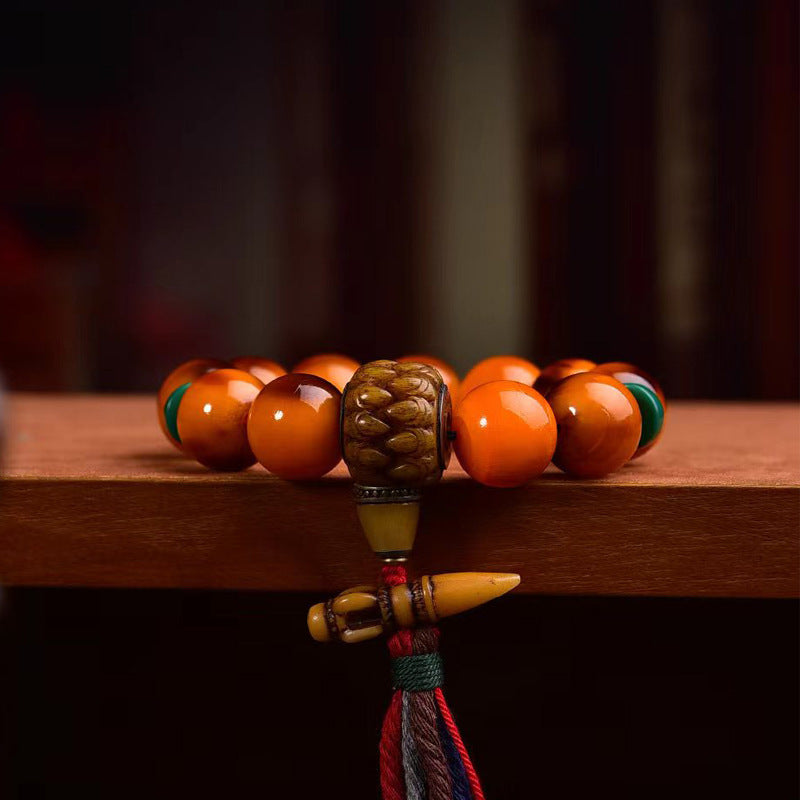 Natural Golden Agate Vintage Unisex Bracelet