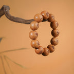 Nine Word Mantra Peach Wood Protection Beads
