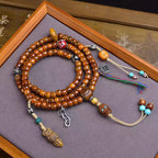 Tibetan Prayer Beads Bracelet - Yak Bone Pixiu Vajra Adai Skull Spacer