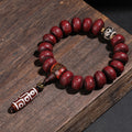 Dzi Bead Eye Pattern Agate Sacred Pendant Bracelet