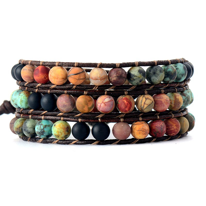Matte Stone Energy Bracelet | 3-Layer Natural Gemstone Protection
